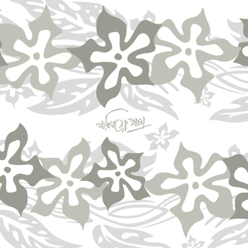 Hawaian and floral beach abstract pattern suitable for textile and printing needs vector
