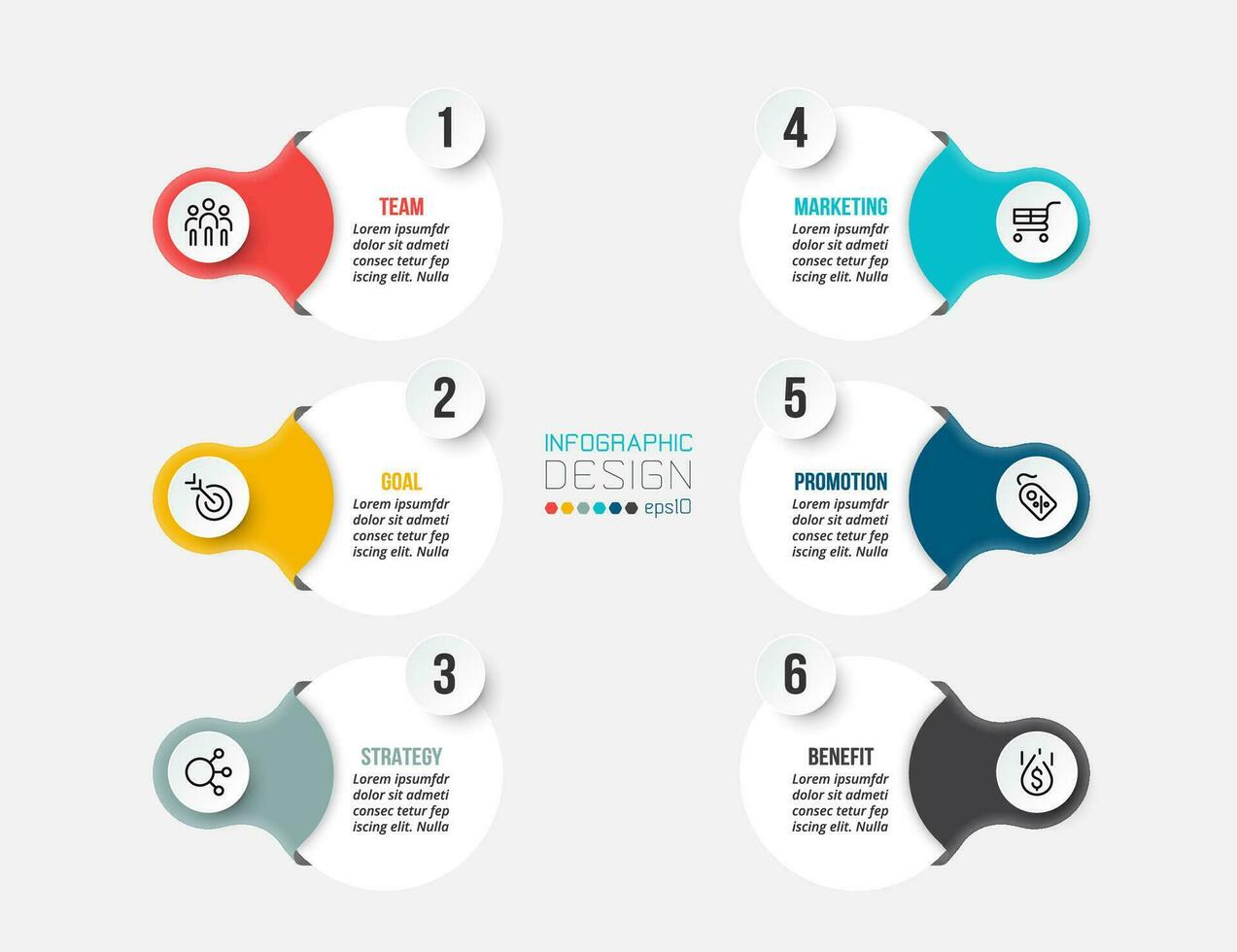 concepto de negocio de plantilla infográfica con diagrama. vector