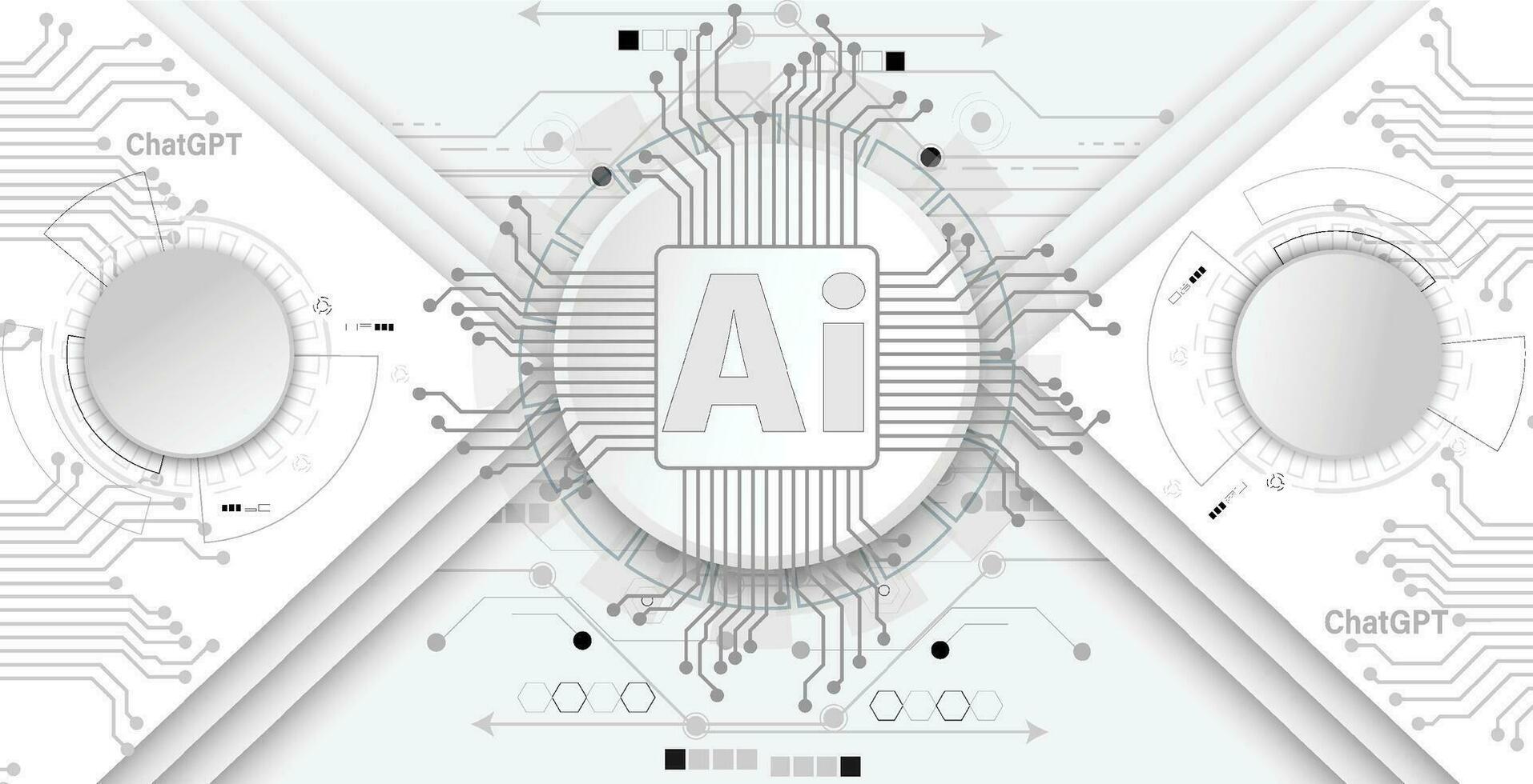ChatGPT OpenAi and line technology network background. Smart AI or Artificial Intelligence vector illustration using Chatbot.Digital technology and Abstract background concept.