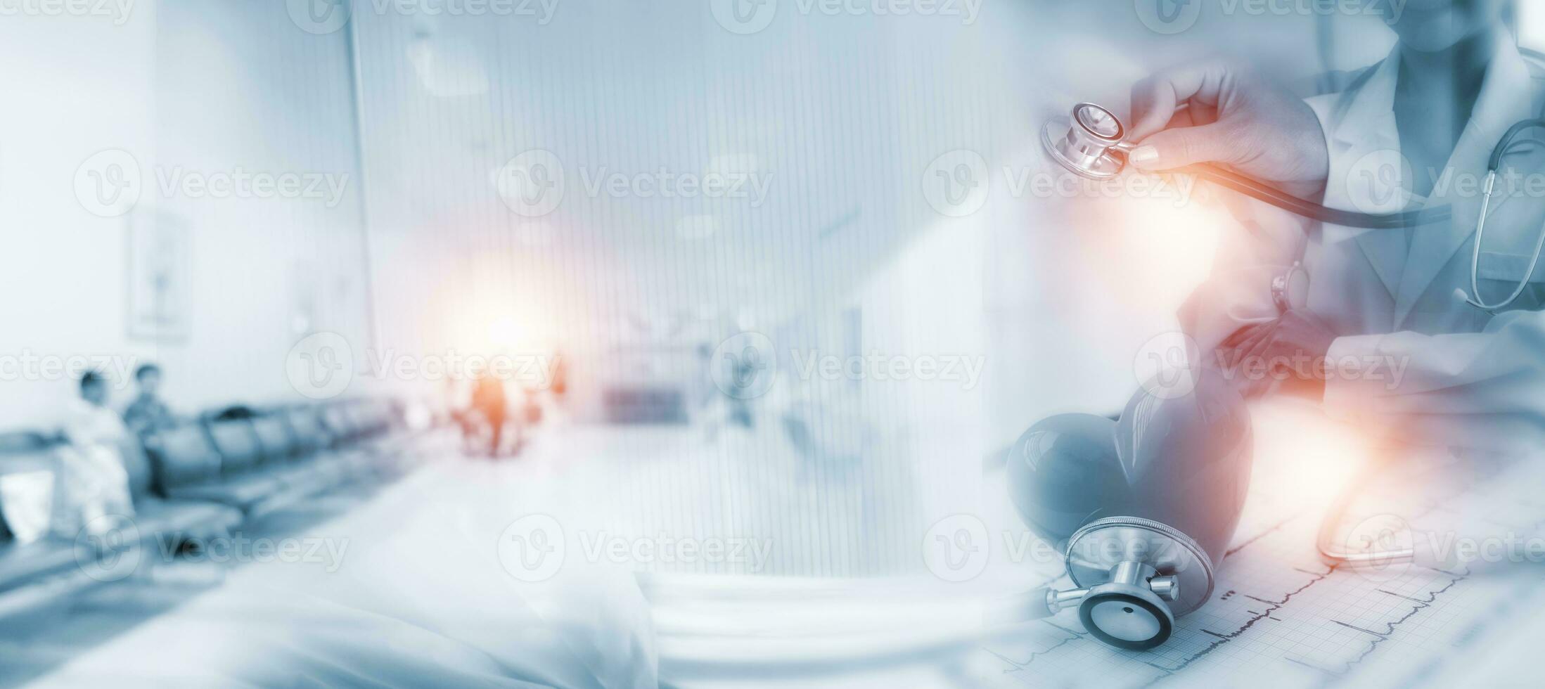 Double exposure microscope and Young woman scientific using equipment in the laboratory for research.Biotechnology,development,chemical,vaccine, Photo concept experimentation and research.