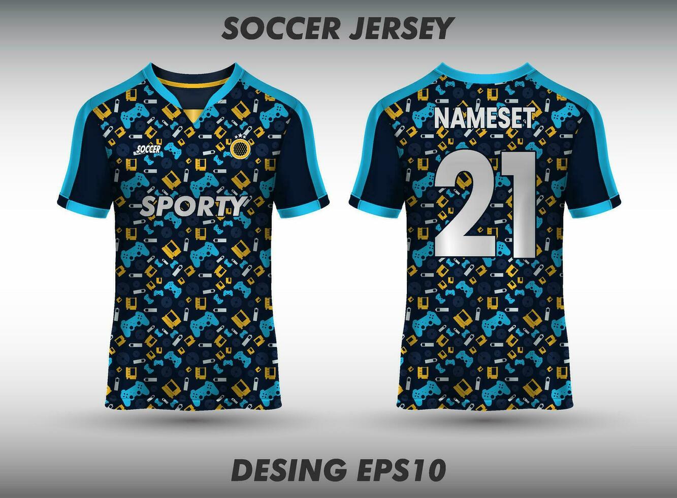 fútbol jersey diseño para sublimación deporte t camisa diseño vector