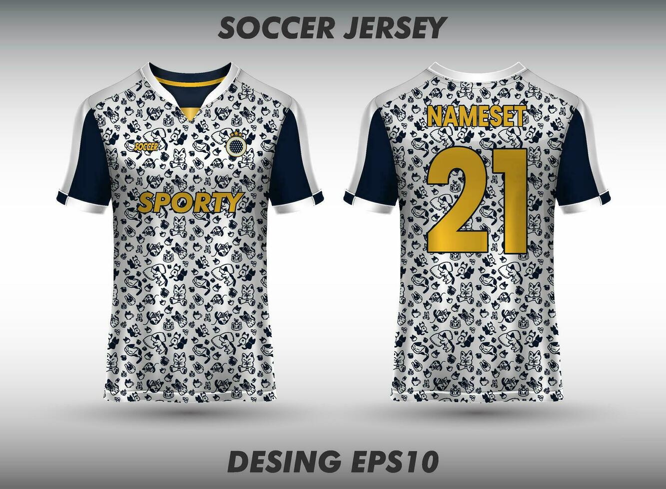 Soccer jersey design for sublimation sport t shirt design vector