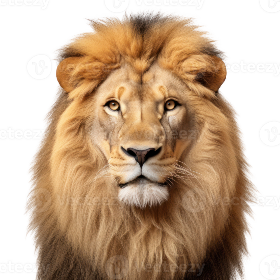 Lion face isolated. Illustration png