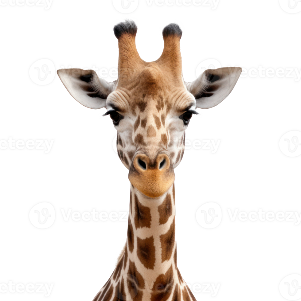 giraffa viso isolato. illustrazione ai generativo png
