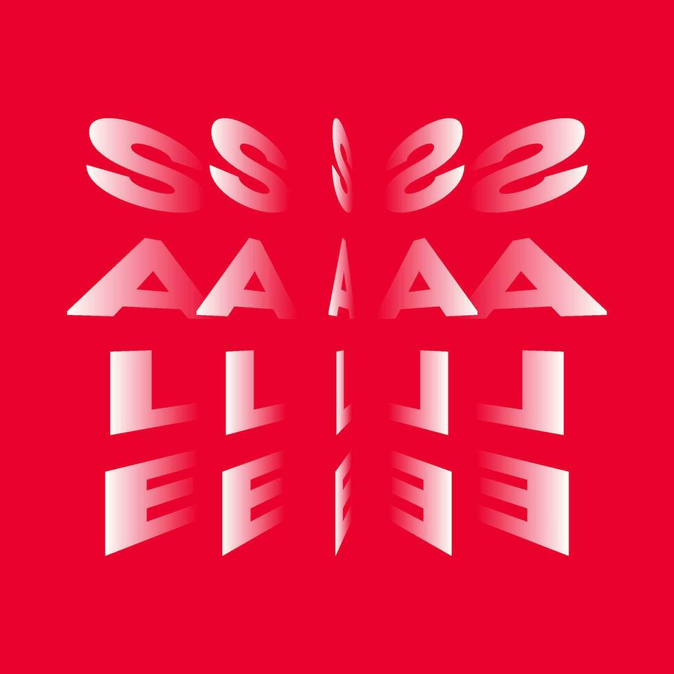 Sale square banner for social media posting in lettering style for print and design. Vector illustration.