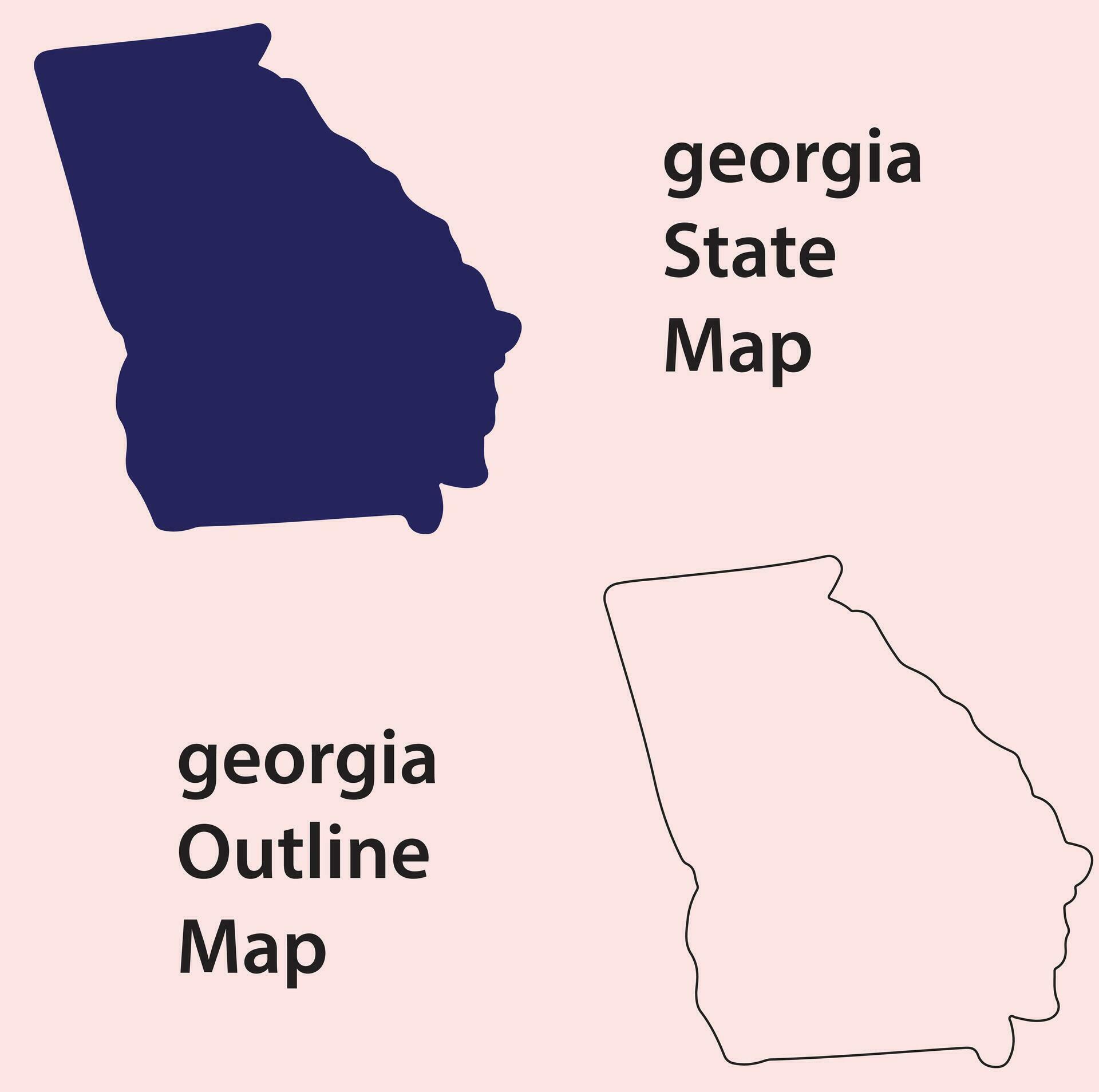 Georgia State Map Of Usa 25851021 Vector Art At Vecteezy Georgia State Map Of Usa Free Vector 