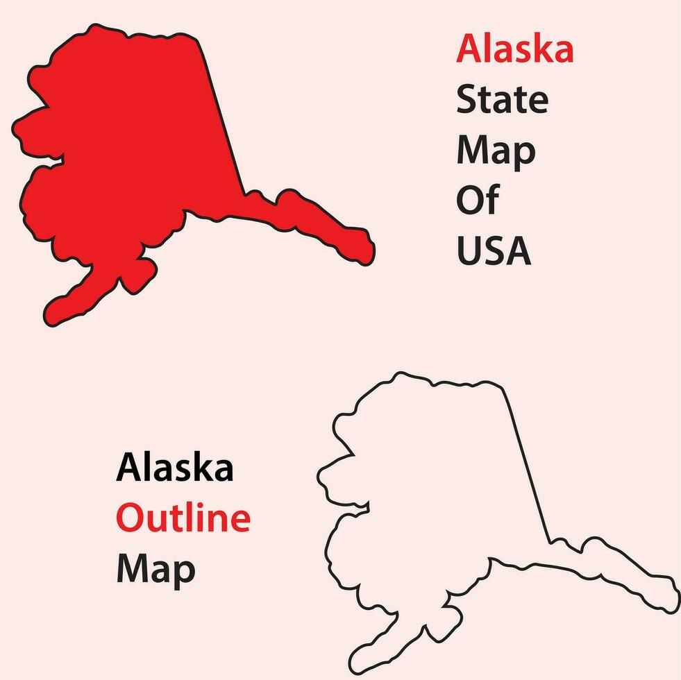 alaska state map of usa 25851053 Vector Art at Vecteezy