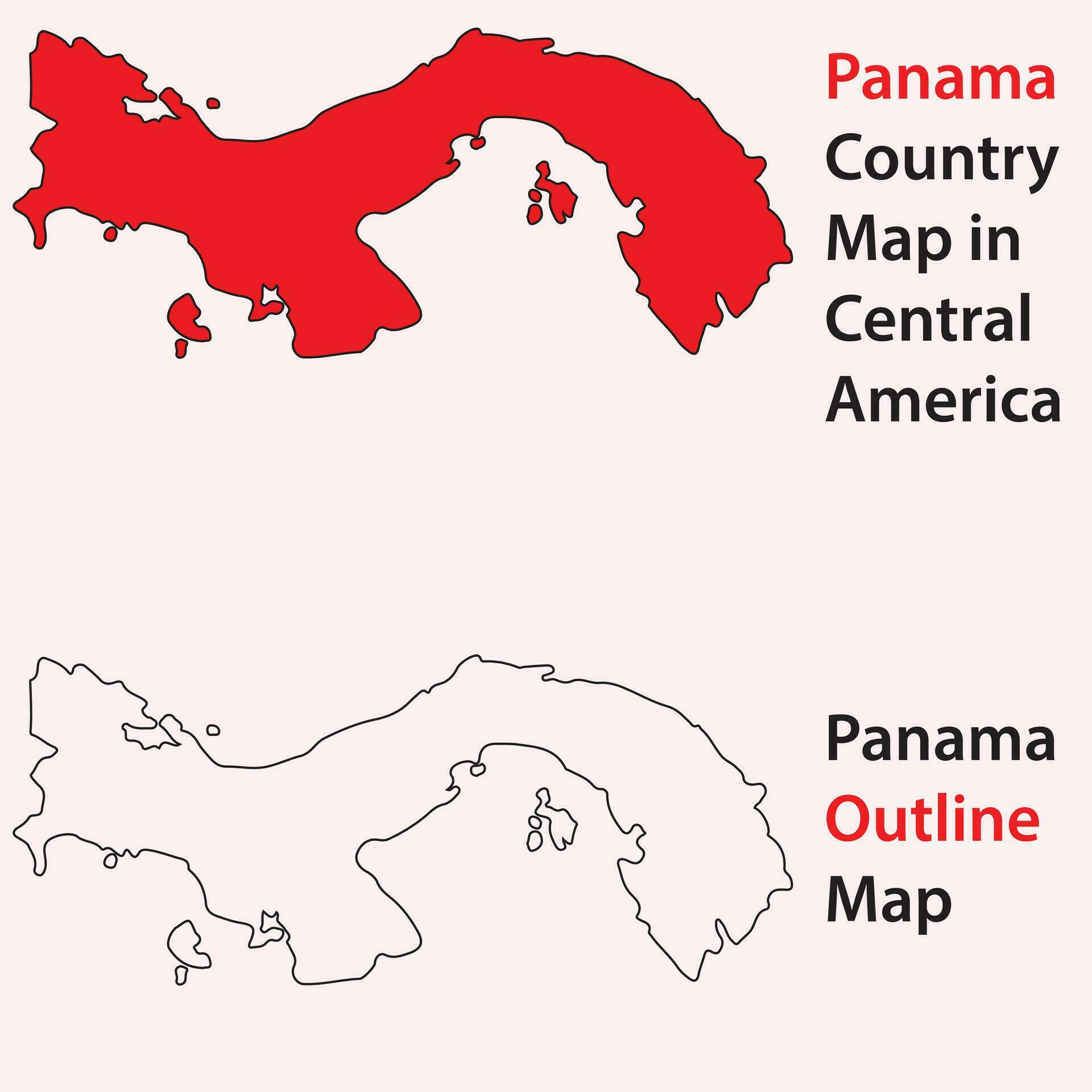 Panama Country Map In Central America 25851102 Vector Art At Vecteezy Panama Country Map In Central America Vector