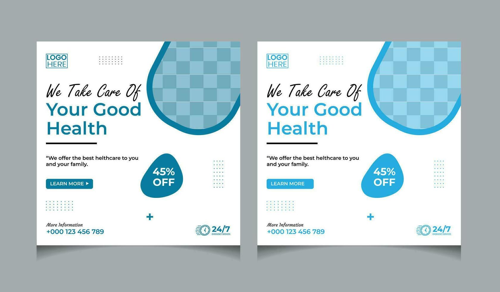 Medical Social Media Template vector