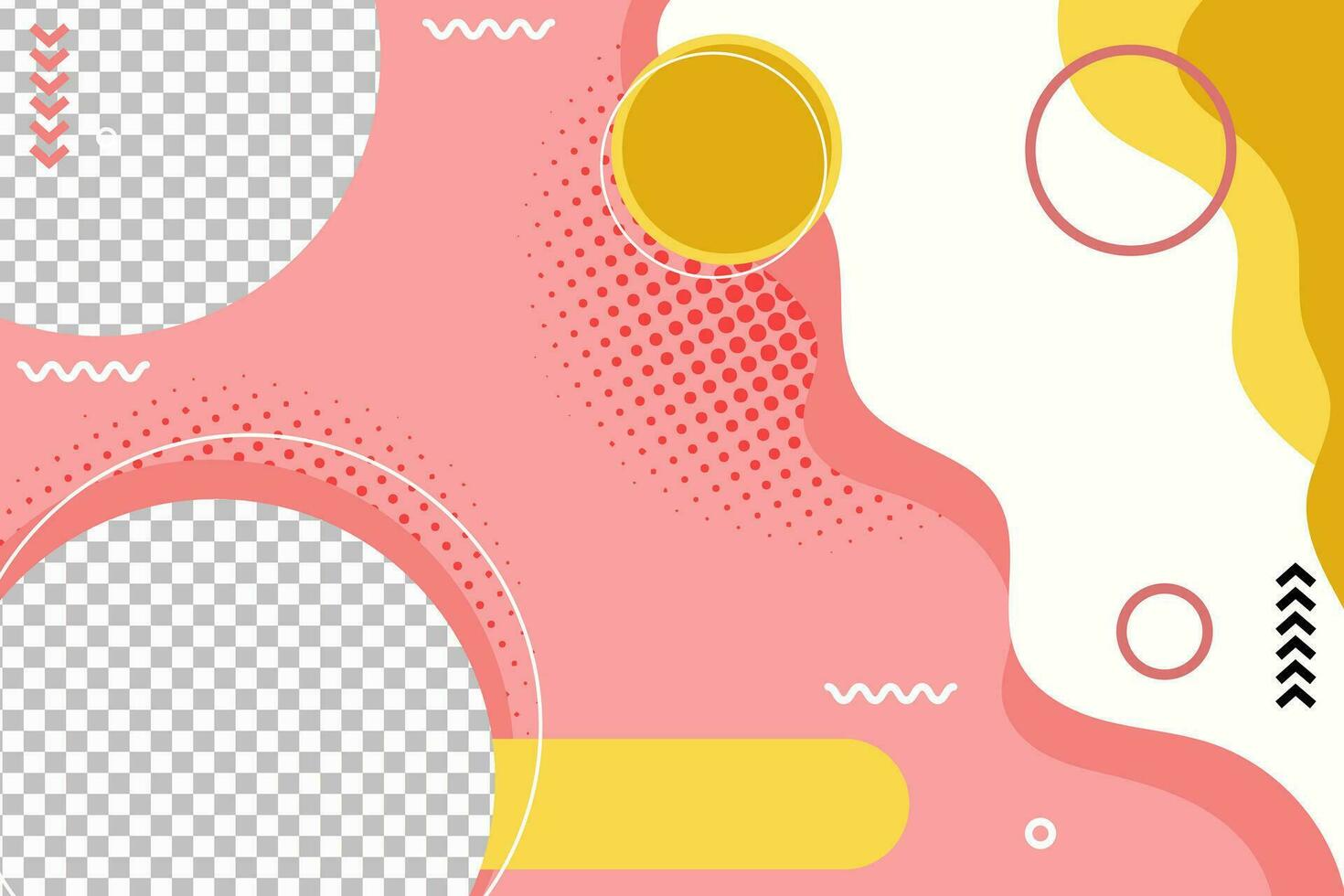 Banner template for Promotion Creative abstract design decorated background Liquid Line vector