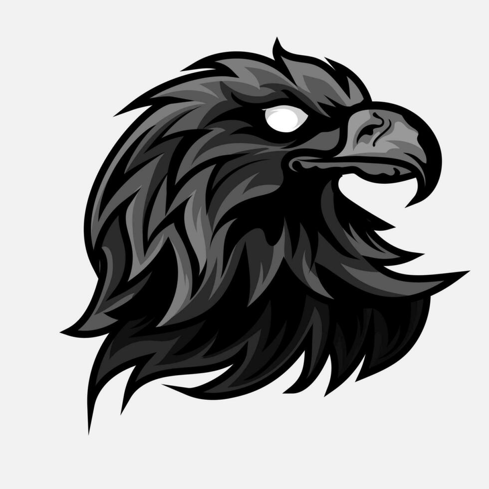 Eagle Head for tattoo or Tshirt design or outwear. Hunting style eagle background. Concept on white background vector