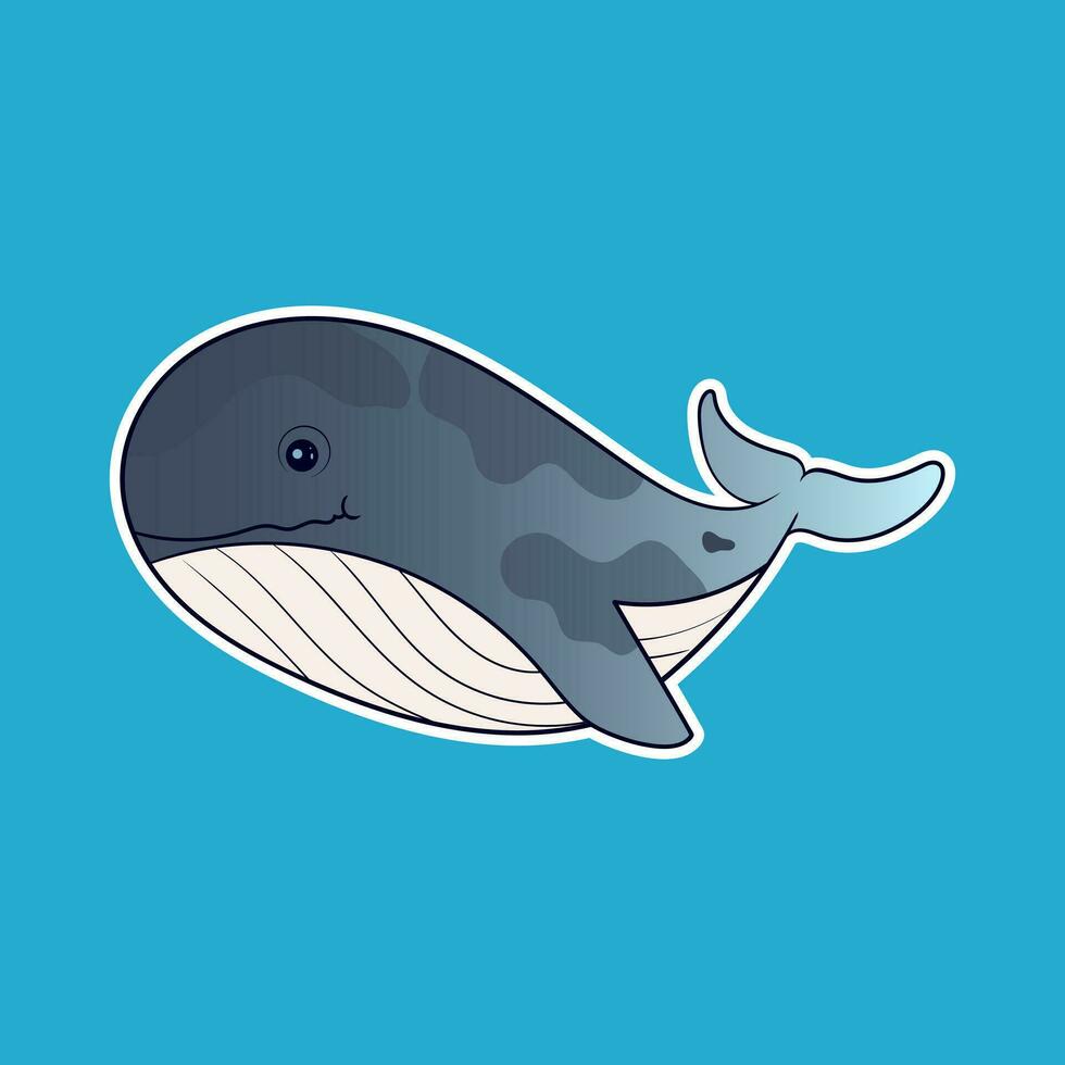 cute baby whale sealife animal cartoon isolated on white background rainbow in scandinavian style on a isolated background vector