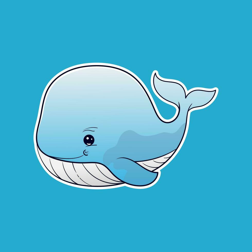 cute baby whale sealife animal cartoon isolated on white background rainbow in scandinavian style on a isolated background vector