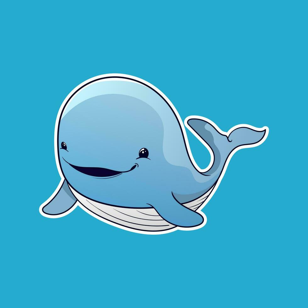 cute baby whale sealife animal cartoon isolated on white background rainbow in scandinavian style on a isolated background vector