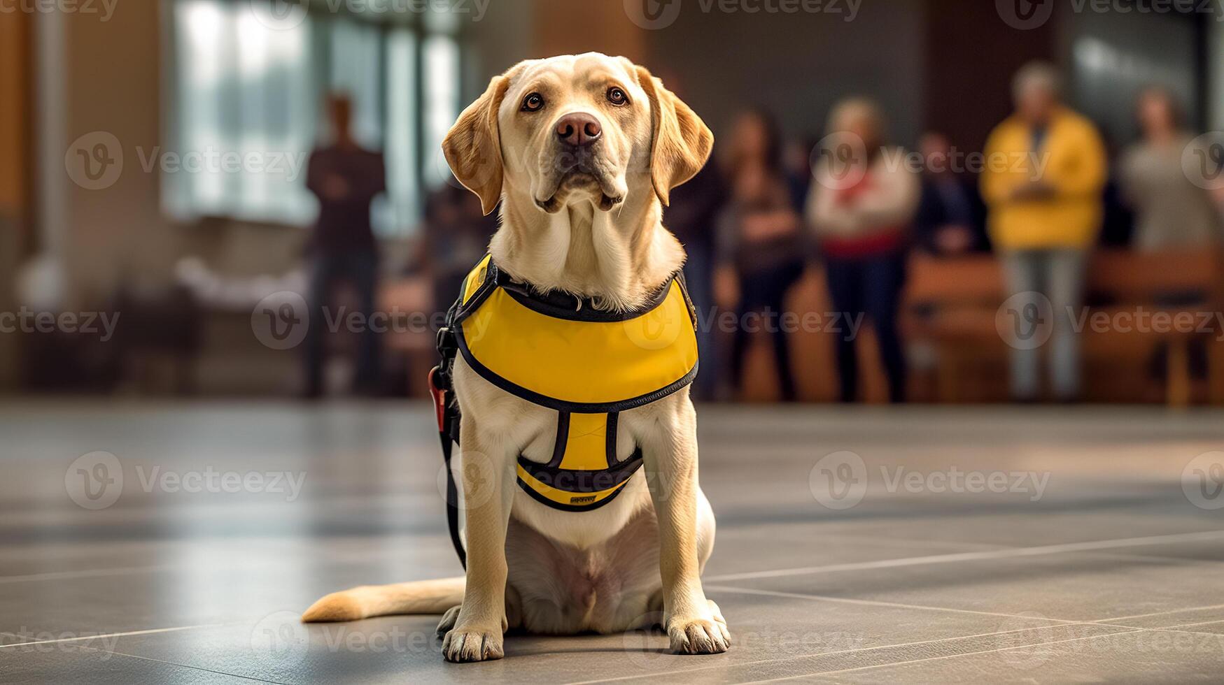 assistance guide dog, made with photo