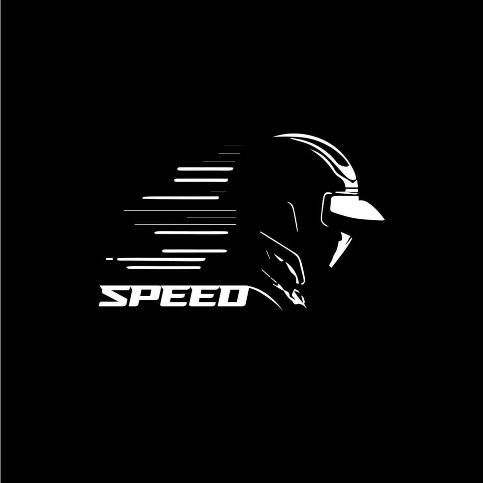 jinete casco icono, motocicleta motorista emblema, velocidad jinete firmar, motociclismo logo modelo. vector ilustración.
