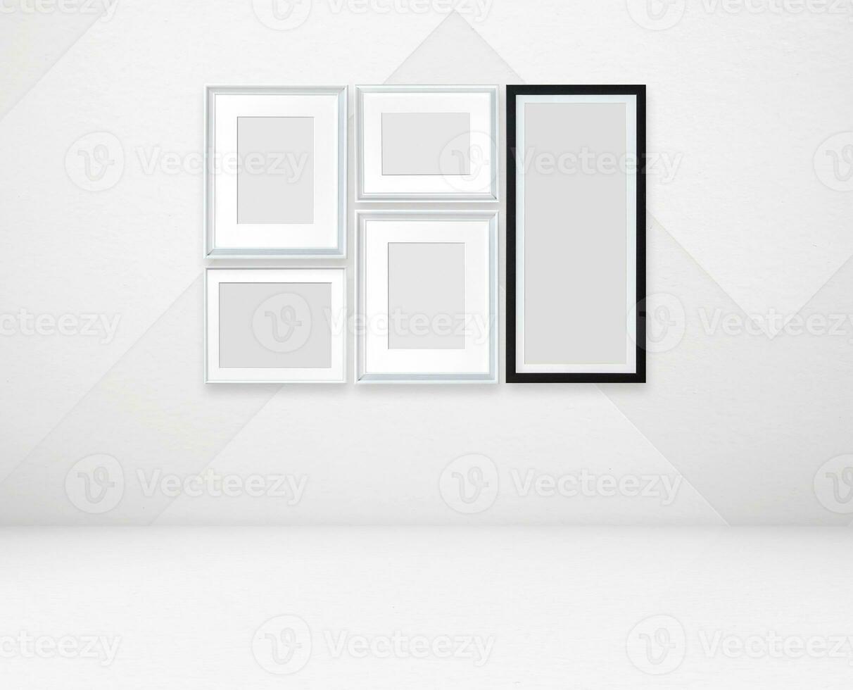 picture frame in White empty room photo