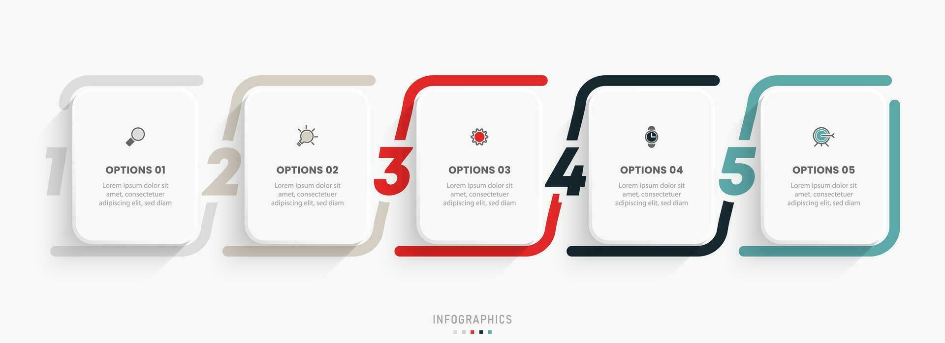 Vector Infographic label design template with icons and 5 options or steps. Can be used for process diagram, presentations, workflow layout, banner, flow chart, info graph.