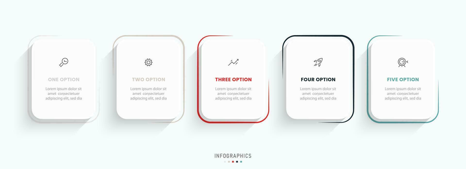 Vector Infographic label design template with icons and 5 options or steps. Can be used for process diagram, presentations, workflow layout, banner, flow chart, info graph.