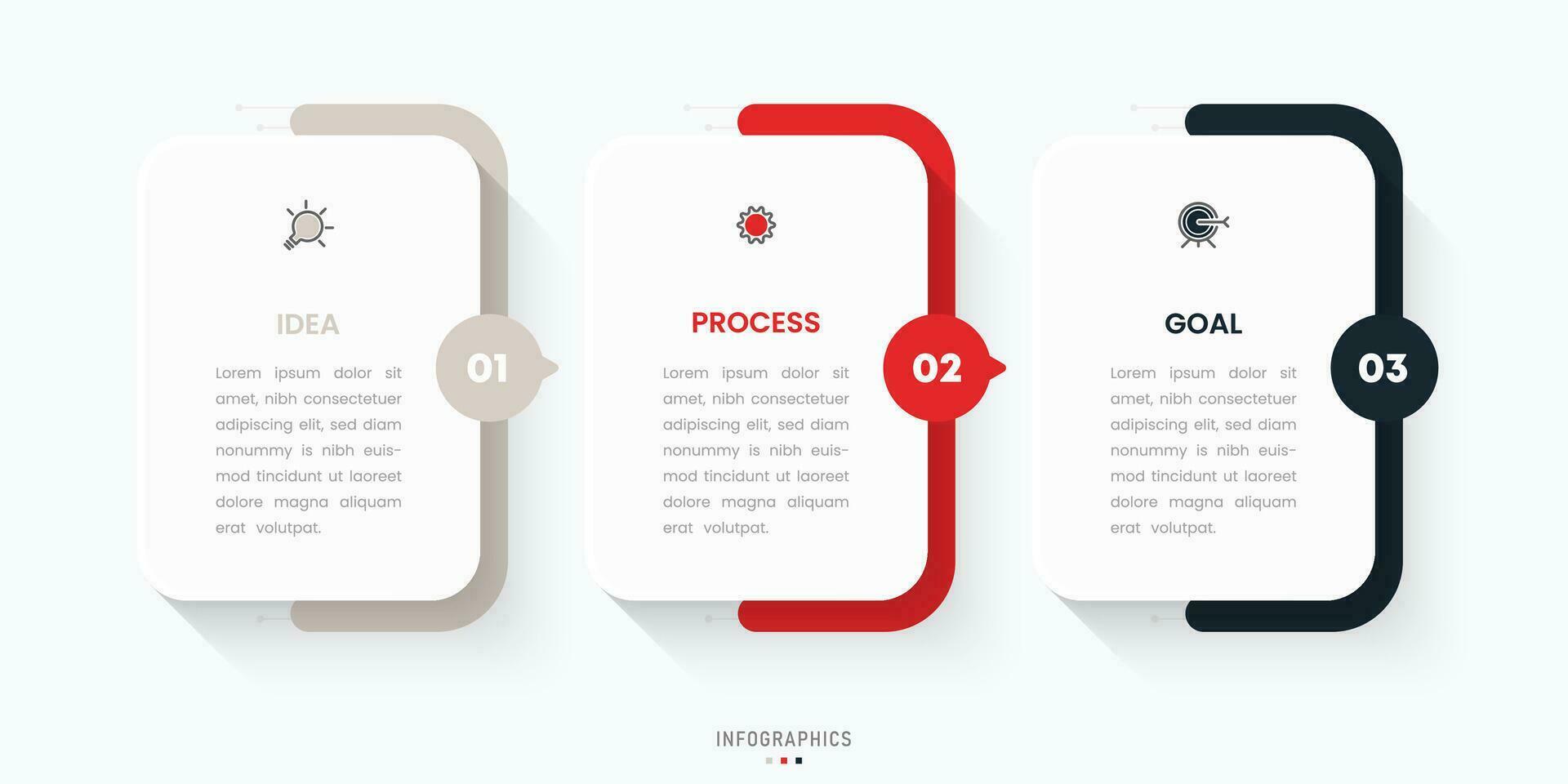 Vector Infographic label design template with icons and 3 options or steps. Can be used for process diagram, presentations, workflow layout, banner, flow chart, info graph.