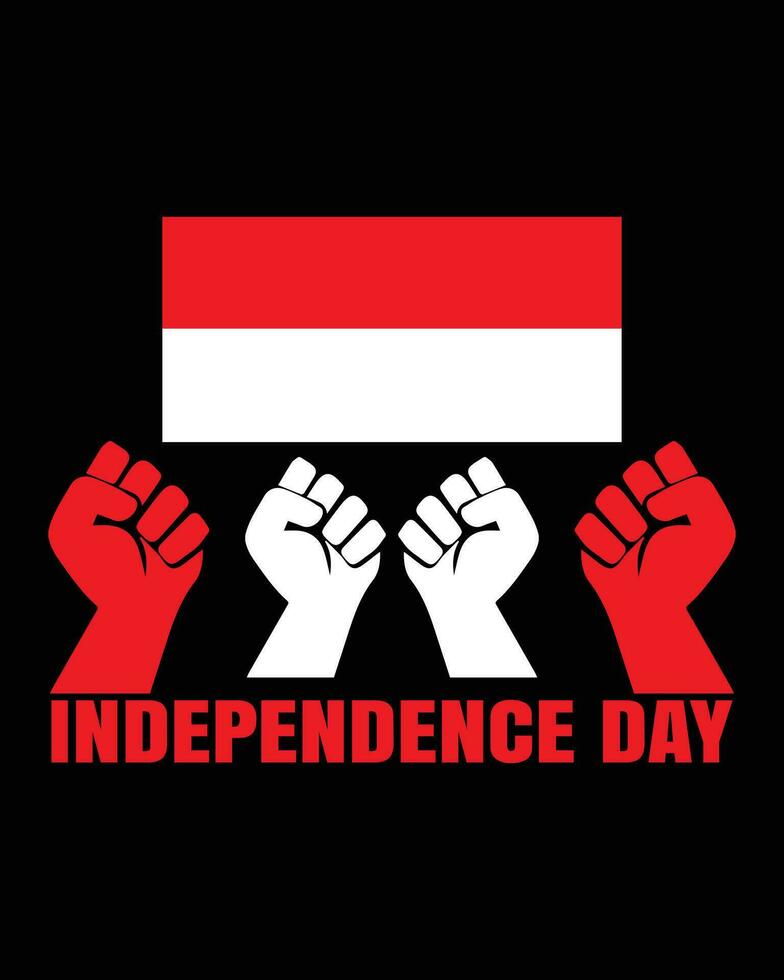 Indonesia independence day vector design with bird graphic illustration. suitable for t-shirt or sticker design.