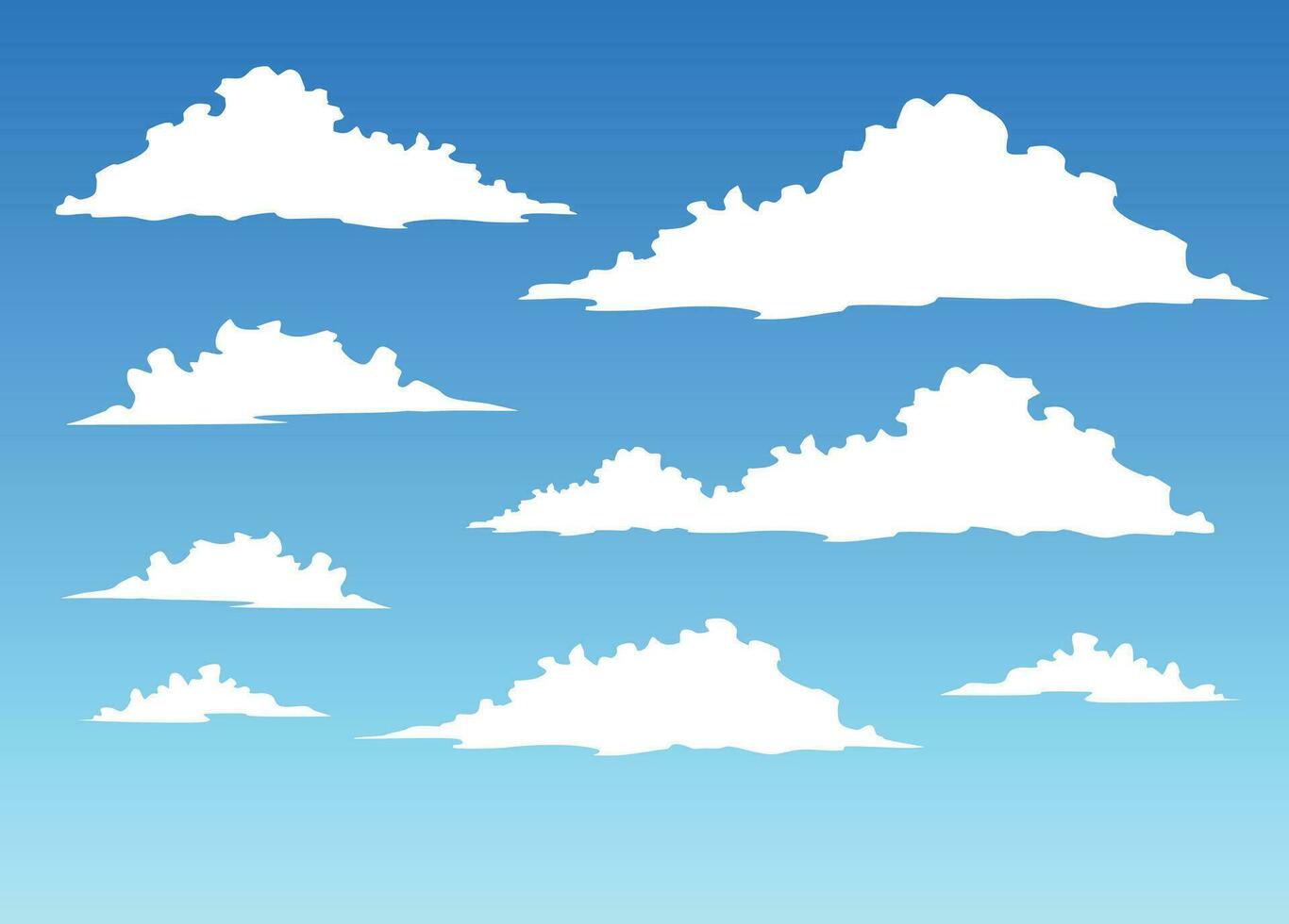 conjunto de nubes para tu Arte vector