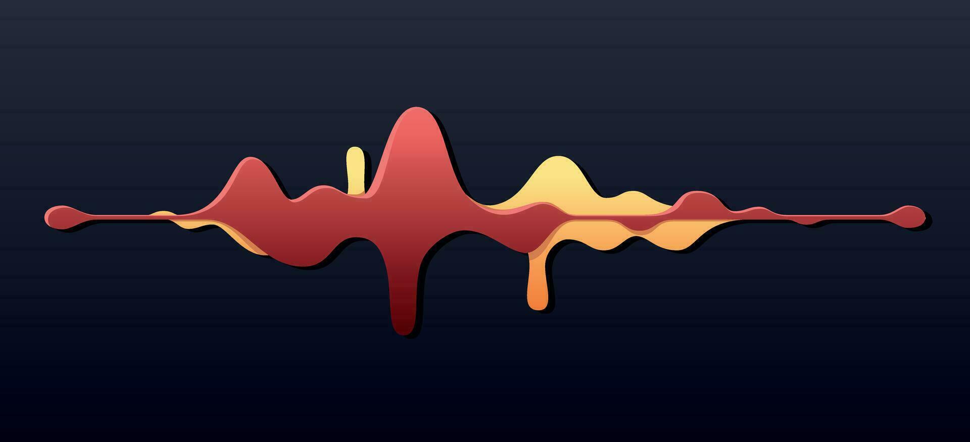 ilustración de un doble sonido ola vector