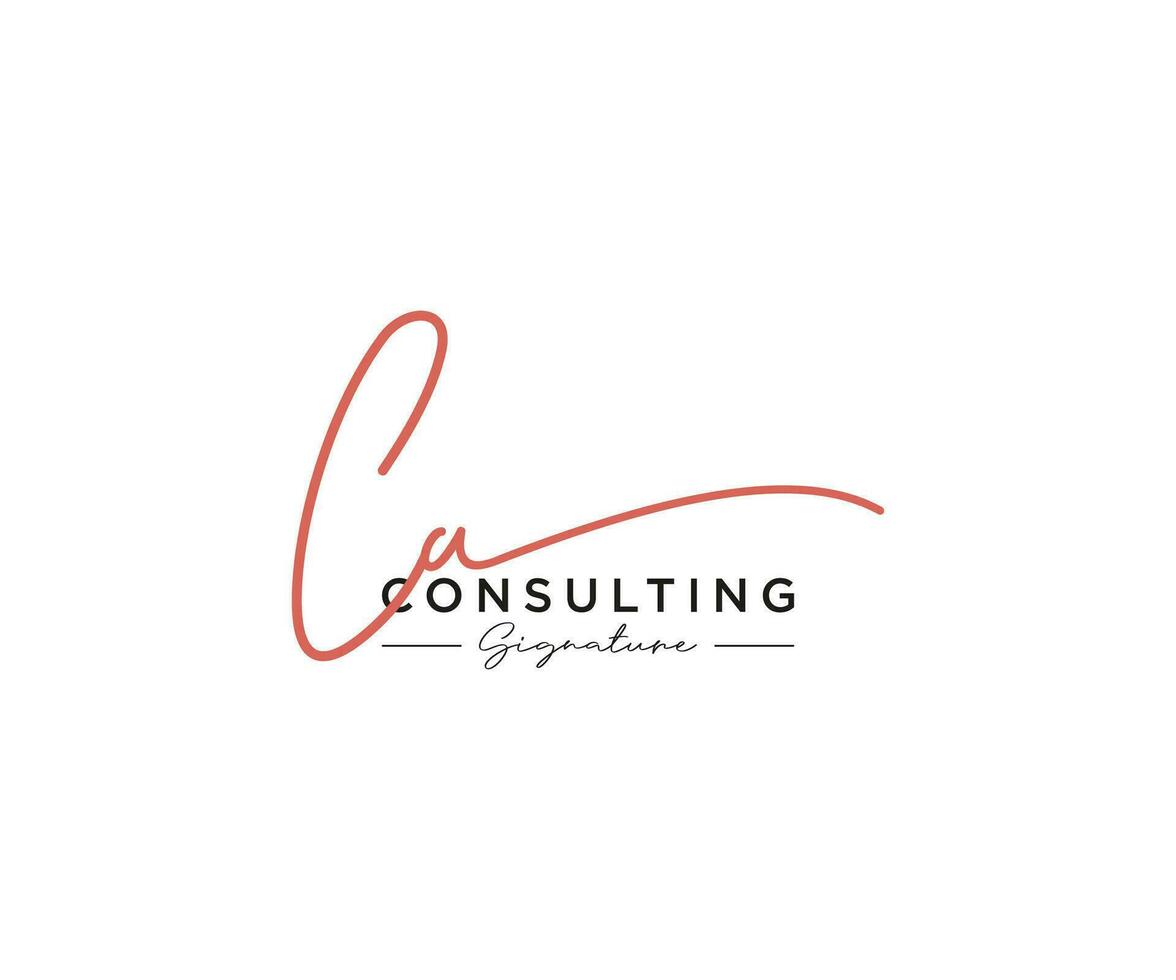 Initial CA signature logo collection template vector. Hand drawn Calligraphy lettering Vector illustration.