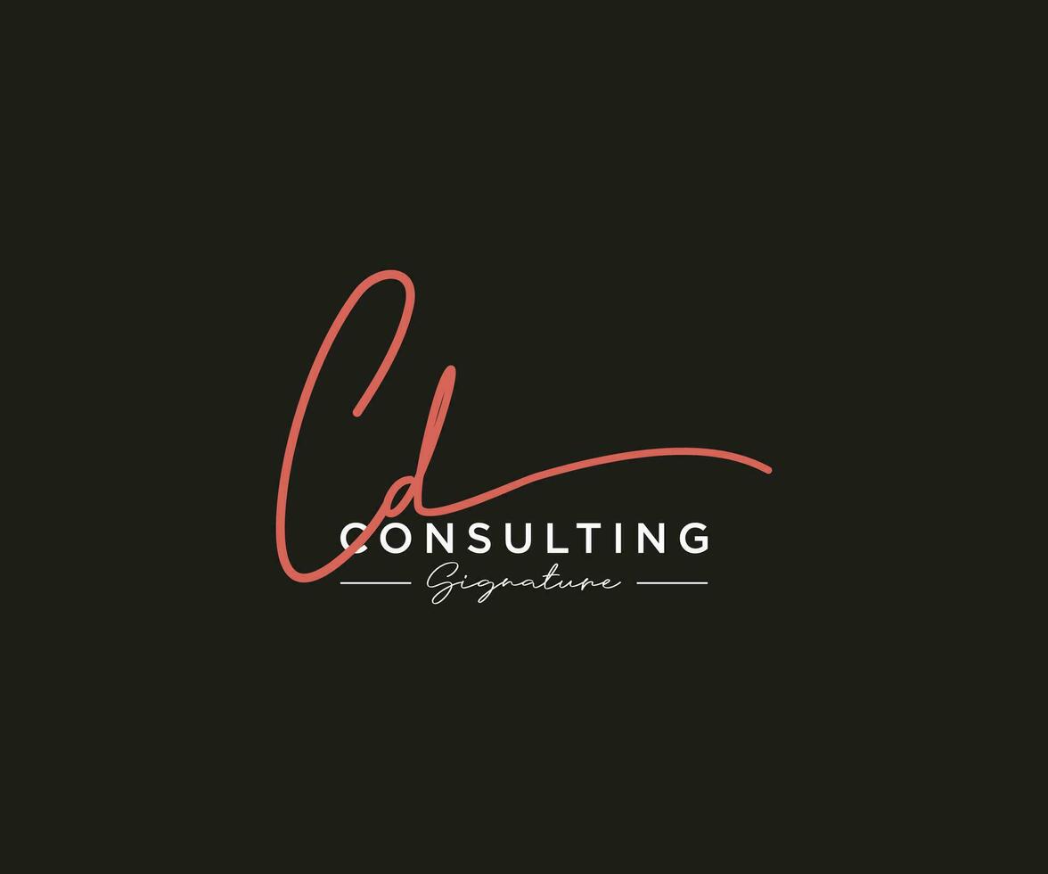 Initial CD signature logo collection template vector. Hand drawn Calligraphy lettering Vector illustration.