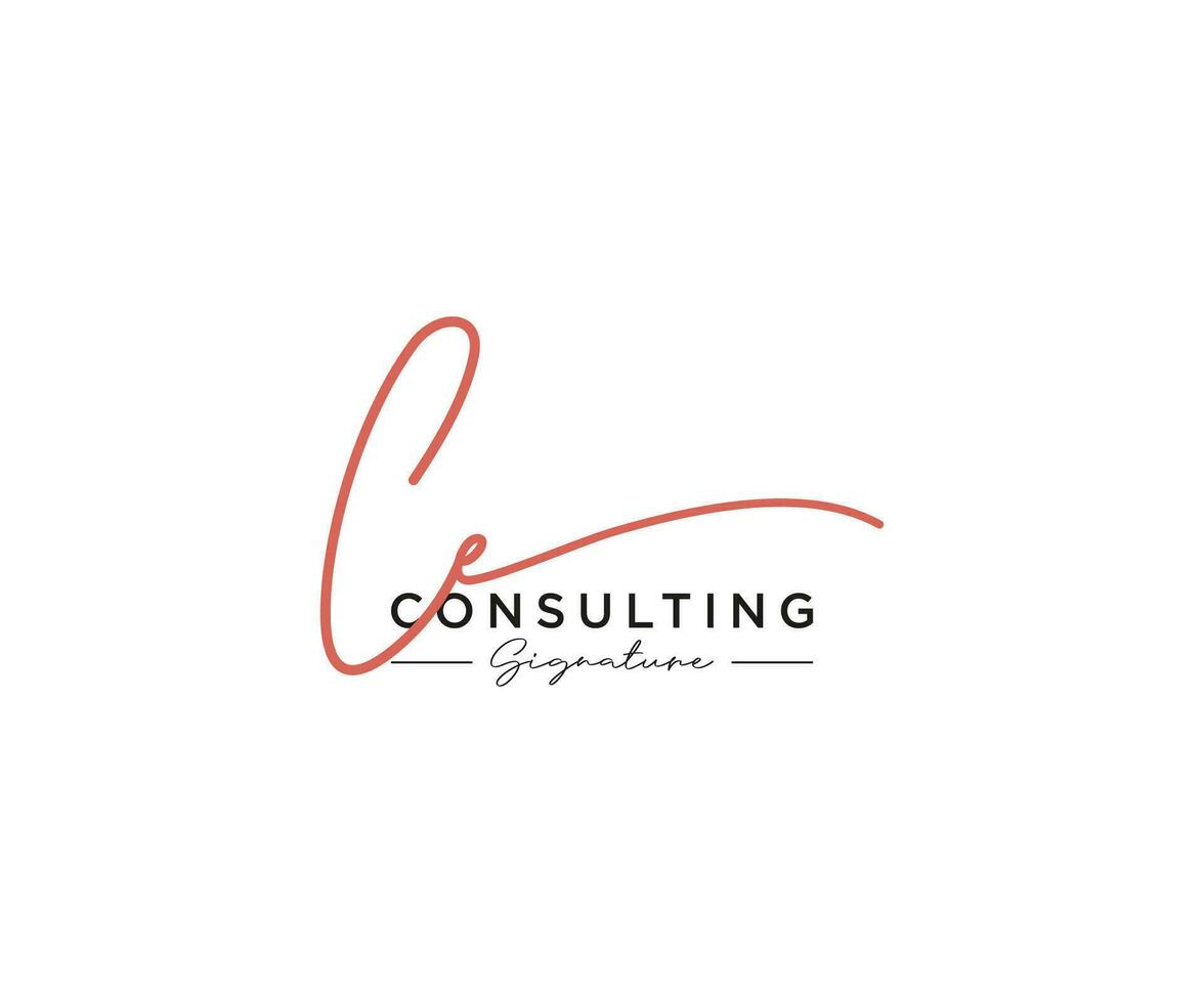 Initial CE signature logo collection template vector. Hand drawn Calligraphy lettering Vector illustration.