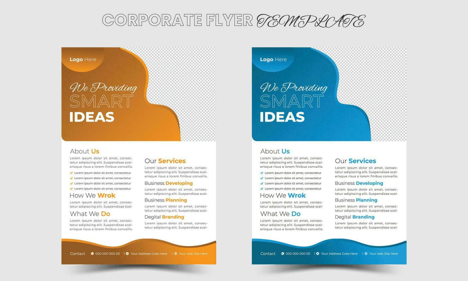 Business flyer template design free Vector