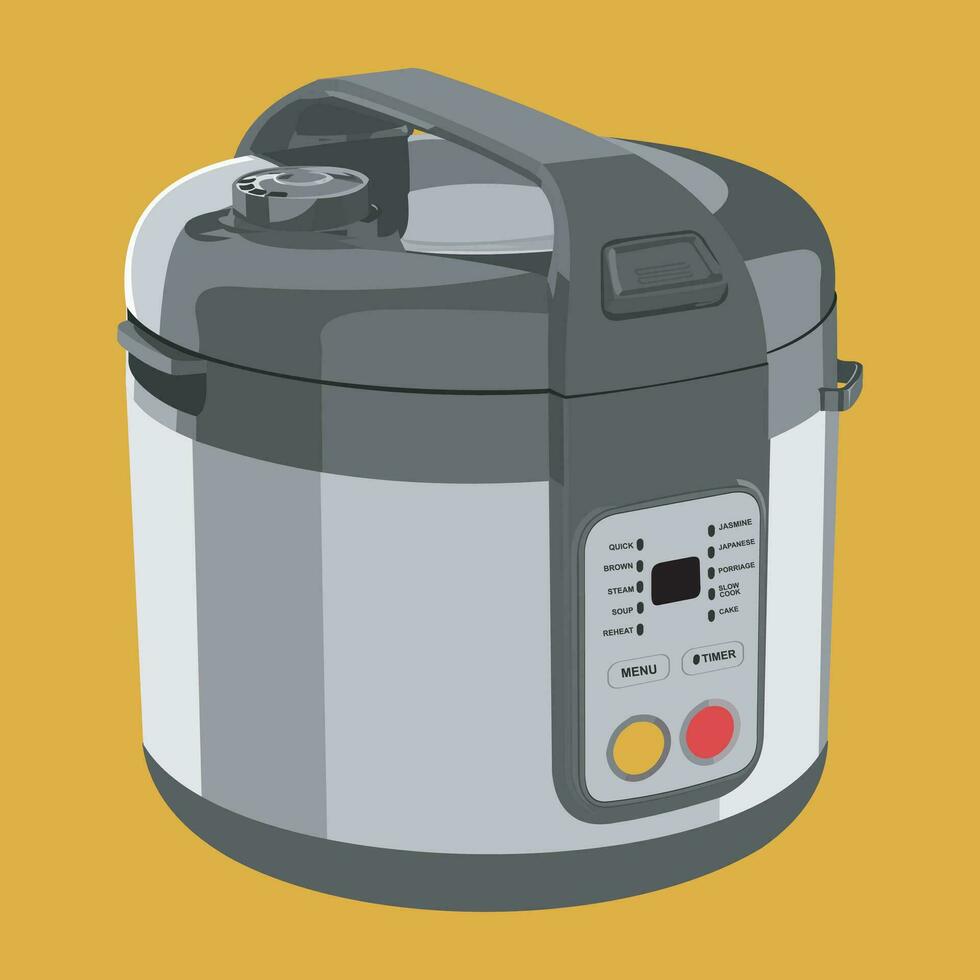 electronic rice cooker vector illustrarion.eps