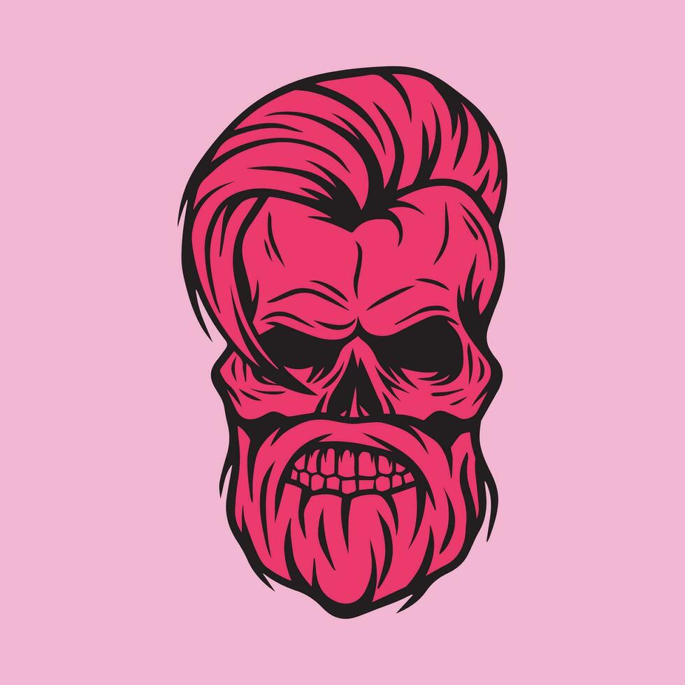 Clásico calaveras conjunto aislado. mano dibujado línea Arte vector ilustración. cráneo Clásico diseño para camisetas pegatinas y similar productos