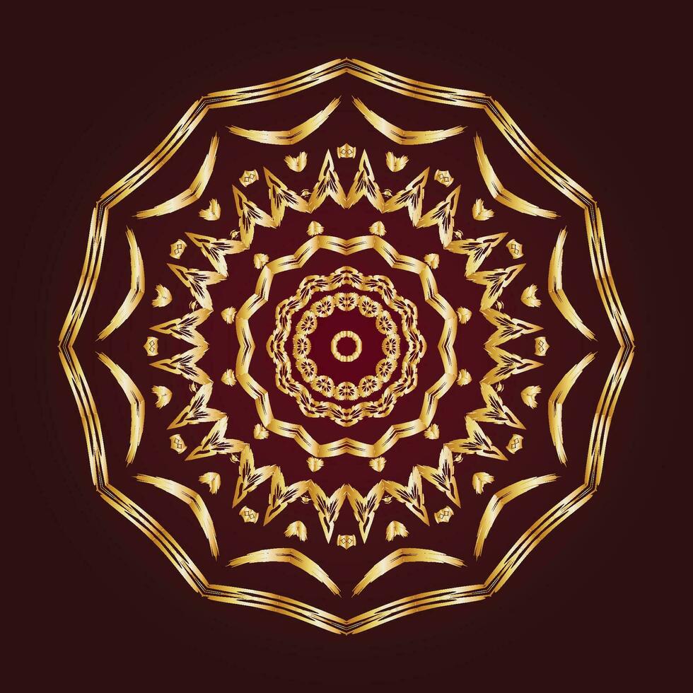 Abstract Mandala Circular pattern gradient in form of mandala for Henna, Mehndi, tattoo, decoration. Decorative ornament in ethnic oriental style. gradient Coloring mandala. vector