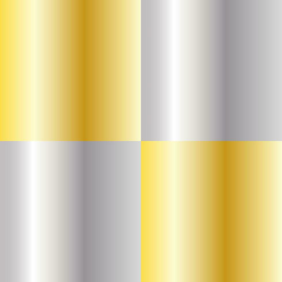 Silver and gold metal texture.Metallic empty vertical gradient template.Abstract gray decoration.Vector shiny and metal steel gradient template for chrome border, iron frame. Vector Illustration