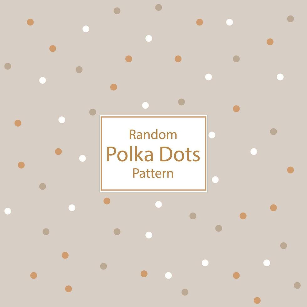 Seamless Brown And White Random Polka Dots Pattern vector