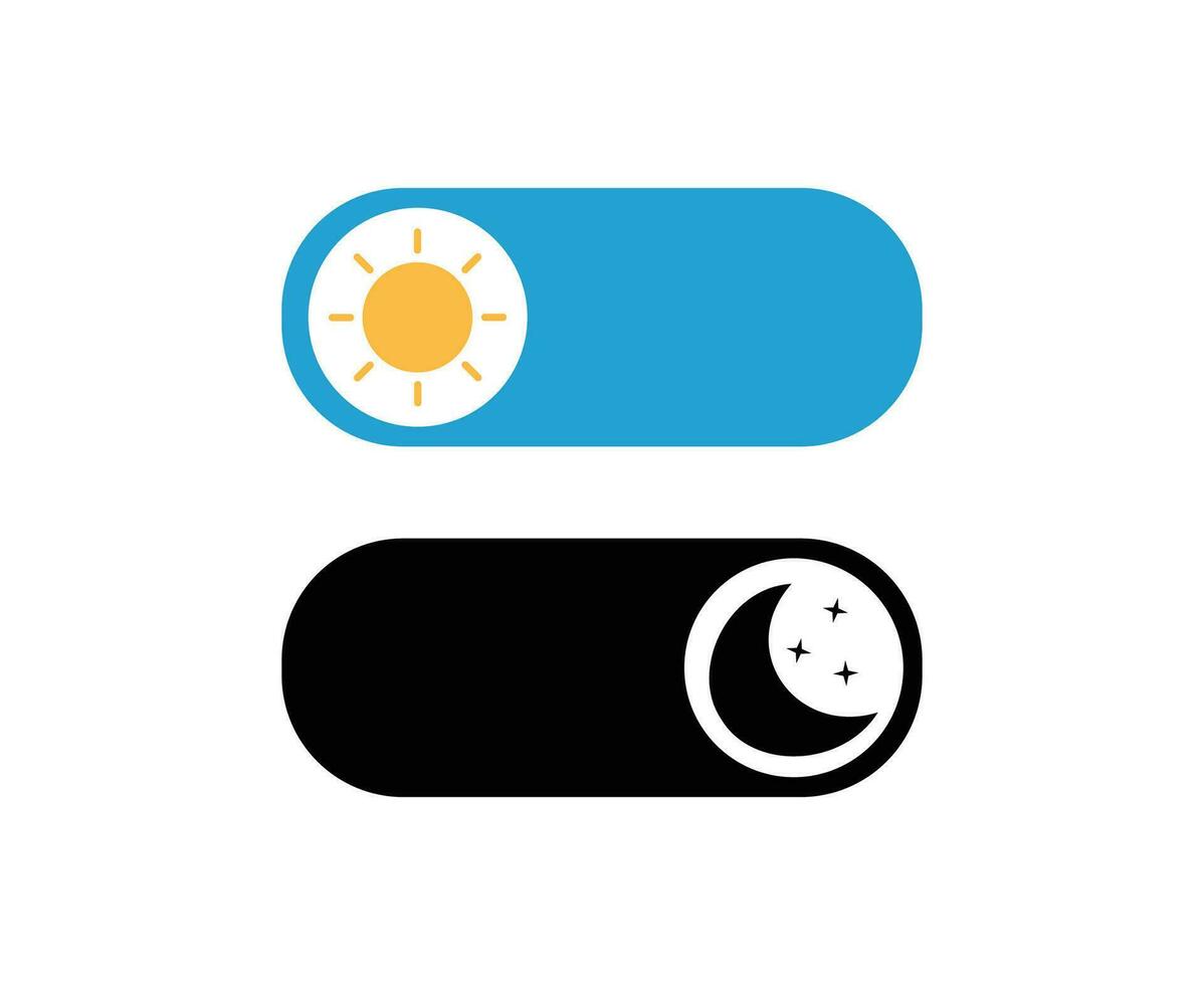 Day and Night mode with icons vector