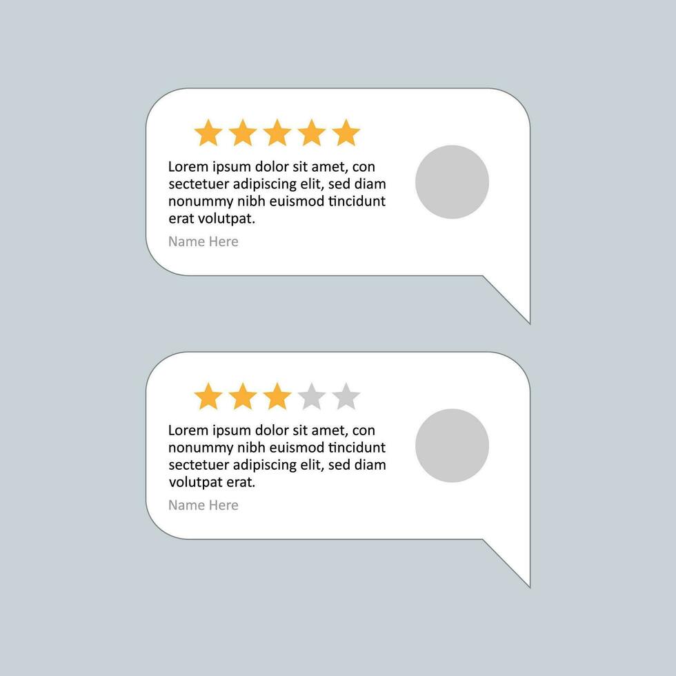 Simple Review comment template vector