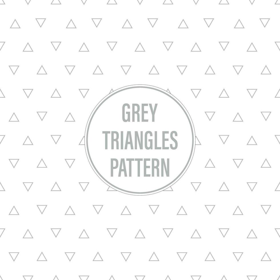 Seamless Triangles Pattern Gray on White Background vector