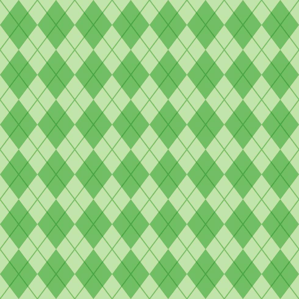 Seamless Light Green Argyle Pattern vector