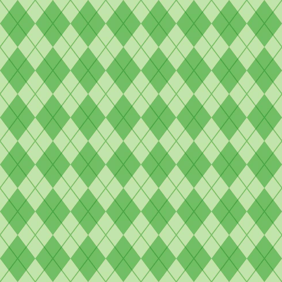 Seamless Light Green Argyle Pattern vector