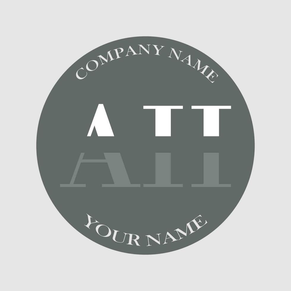 initial AH logo letter monogram luxury hand drawn vector