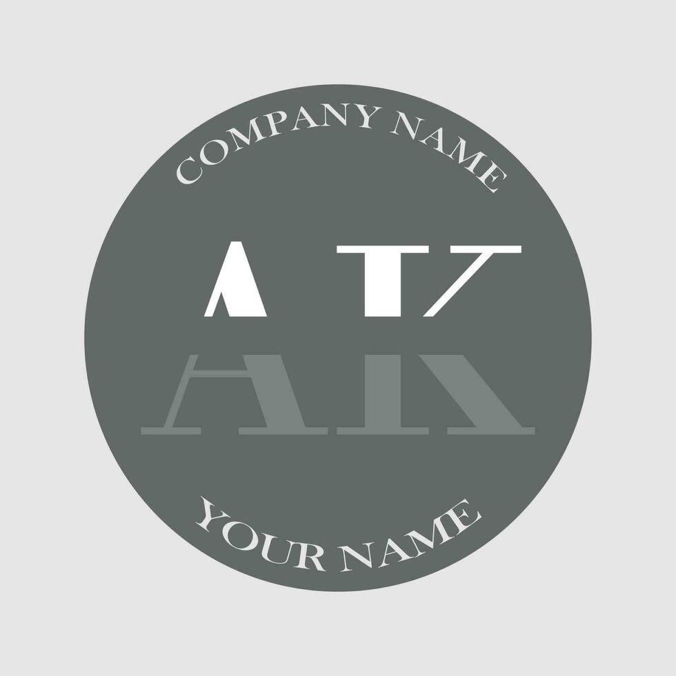initial AK logo letter monogram luxury hand drawn vector