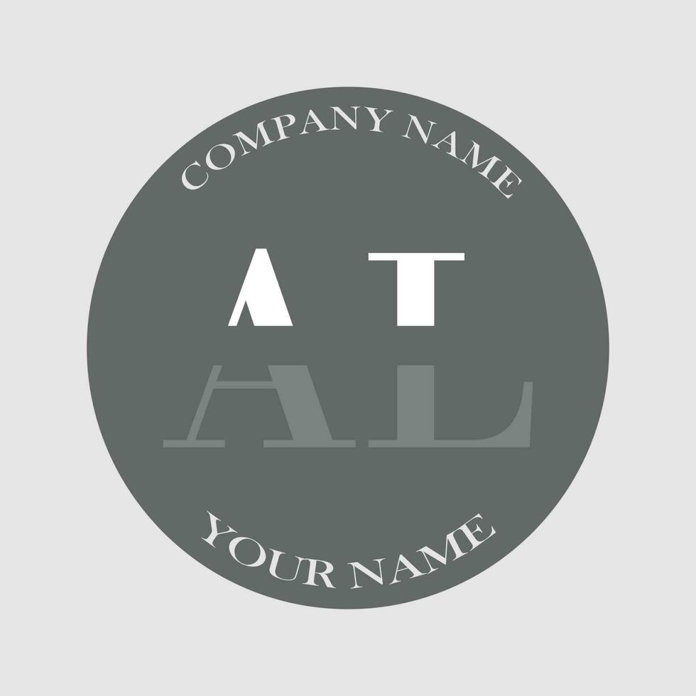 initial AL logo letter monogram luxury hand drawn vector