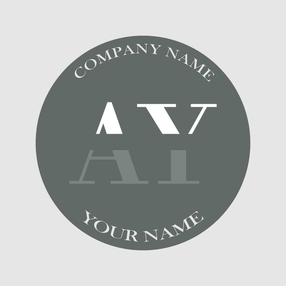 initial AY logo letter monogram luxury hand drawn vector