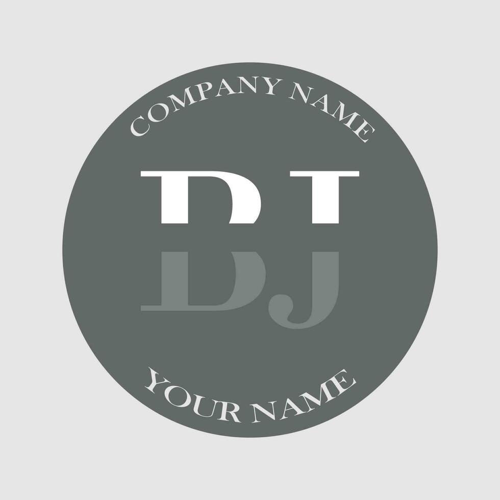 initial BJ logo letter monogram luxury hand drawn vector