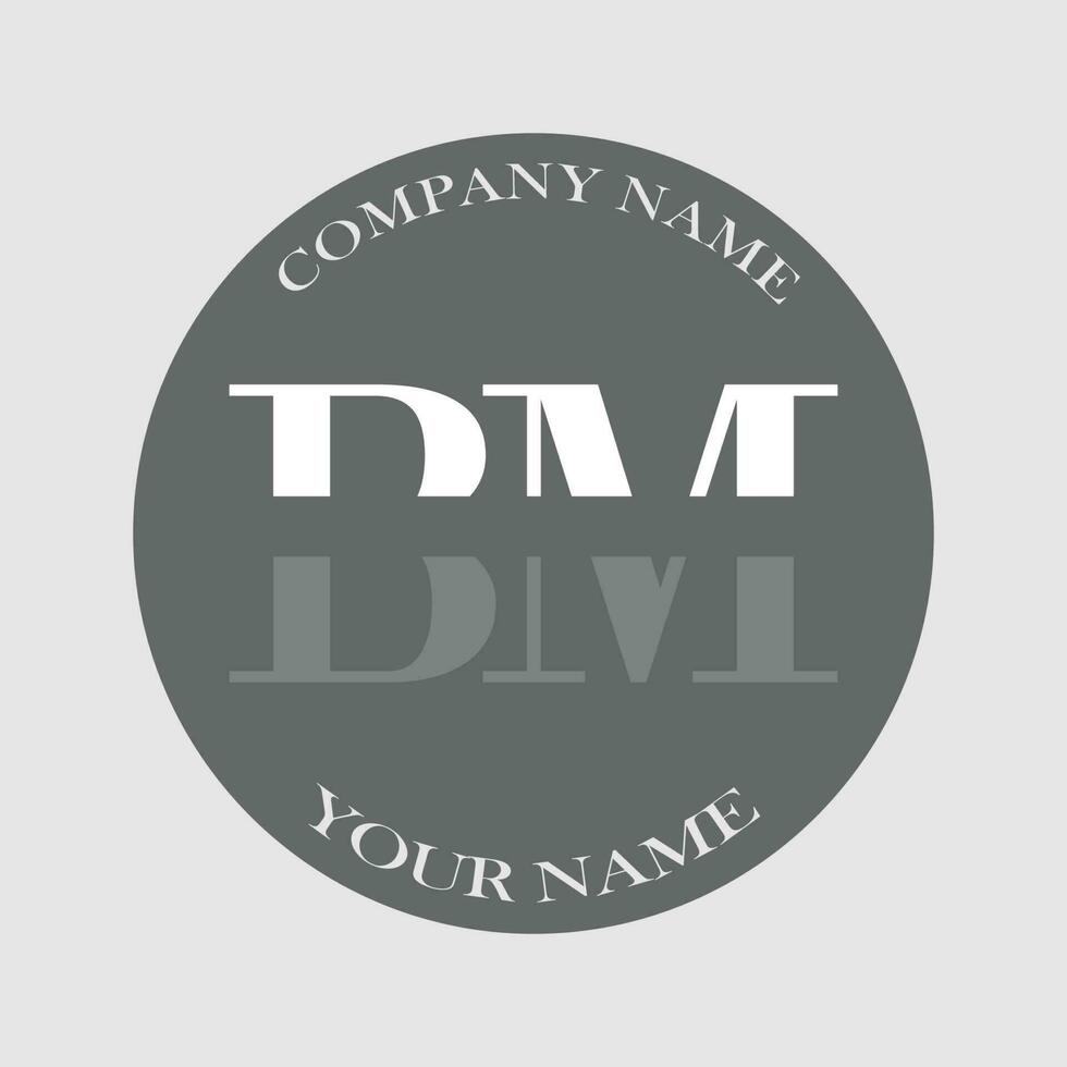 initial BM logo letter monogram luxury hand drawn vector