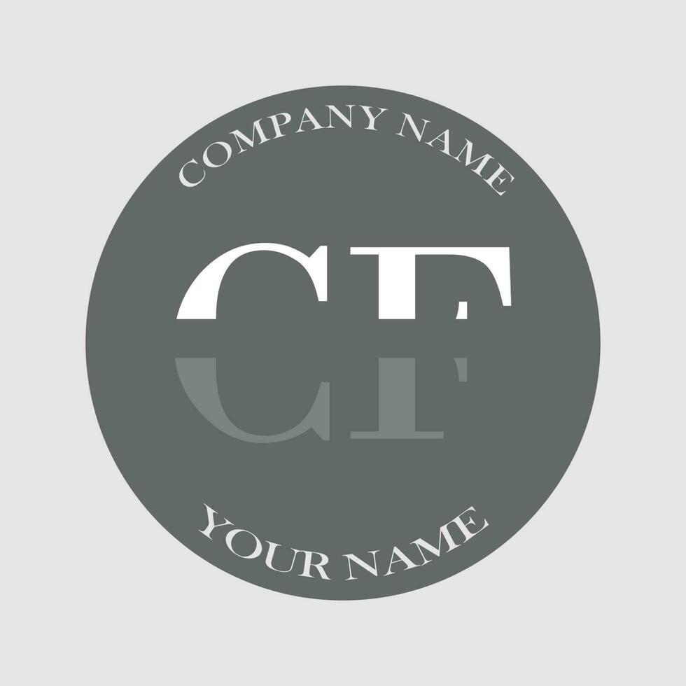 initial CF logo letter monogram luxury hand drawn vector