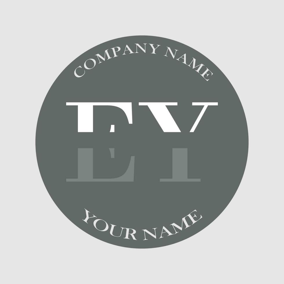 initial EY logo letter monogram luxury hand drawn vector