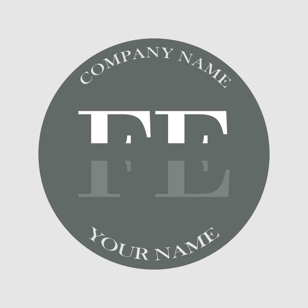 initial FE logo letter monogram luxury hand drawn vector